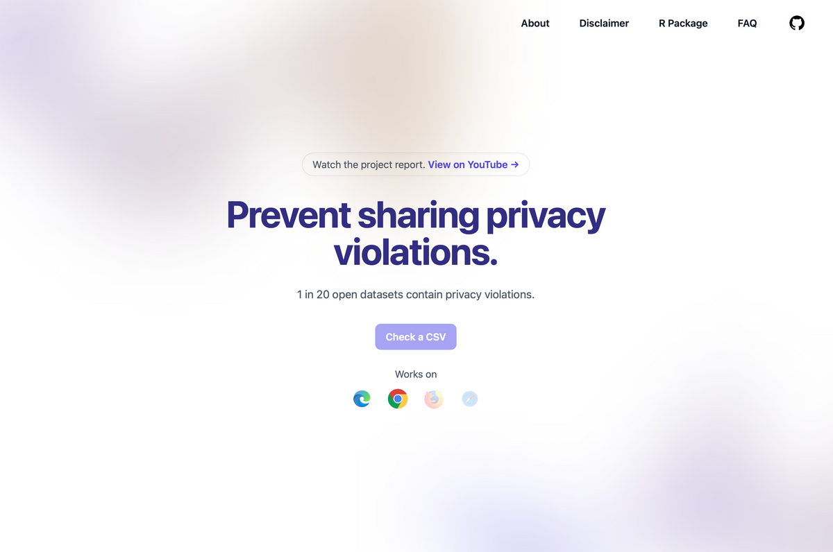 Consulting: Privacy in open data